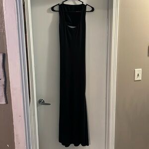 Black curve hugging dress!